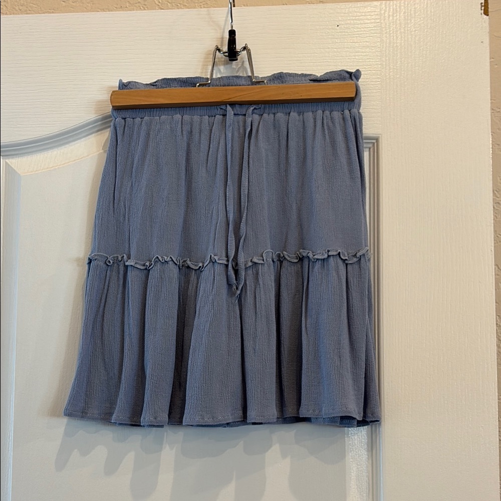 Blue Ruffled Women's Skirt